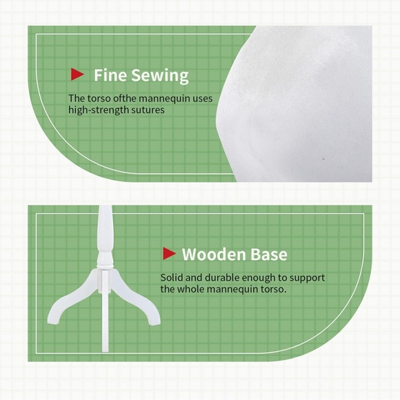 NWT Mannequin Body Dress Form Torso 49.6-63.4 Inch Adjustable - Picture 8 of 9